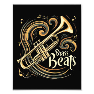 Brass Beats Trumpet Player Groove Photo Print