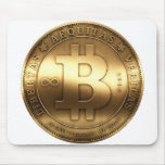 Brass Bitcoin Mouse Pad at Zazzle