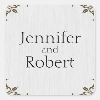 Brass Clock 1st Wedding Anniversary Envelope Seal