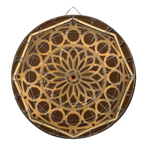 Brass decorated and handcrafted, very elegant dart board