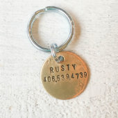 Brass Disc Trax Pet Tag (Front)