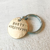 Brass Disc Trax Pet Tag (Front)