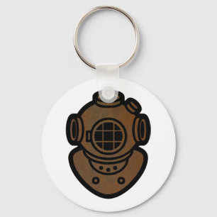 Brass Diving Helmet Keychain