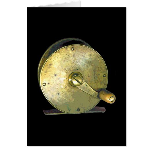 Brass Fishing Reel 1800's Cards (Front)