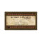 Brass Frame Steampunk Cogs Business Card