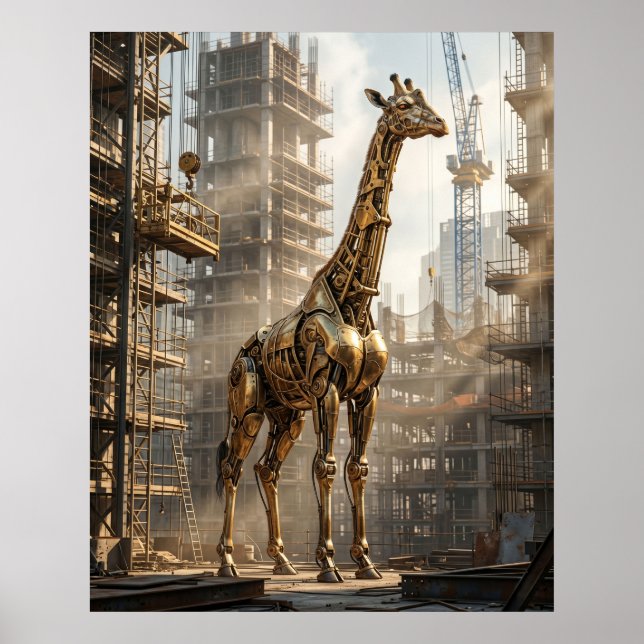 Brass Giraffe Rise Poster (Front)