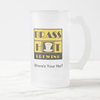 Brass Hat Brewing Glass Beer Mug #1