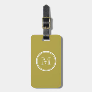Brass High End Colored Monogrammed Luggage Tag