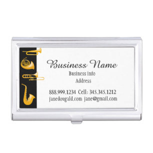 Brass Instruments Musician Music Business Card Case