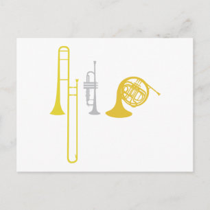 Brass Instruments Postcard