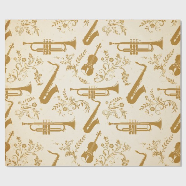 Brass Instruments Wrapping Paper (Flat)