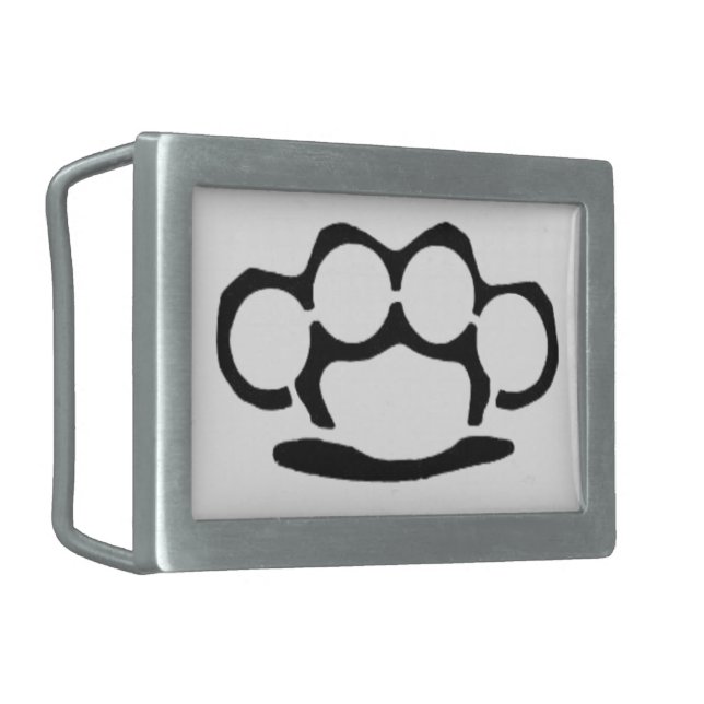 Brass Knuckles Belt Buckle (Front Left)