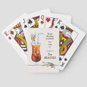 Brass Monkey Cocktail Playing Cards