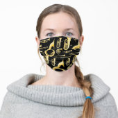 Brass Music Instruments Band Teacher Adult Cloth Face Mask (Worn)