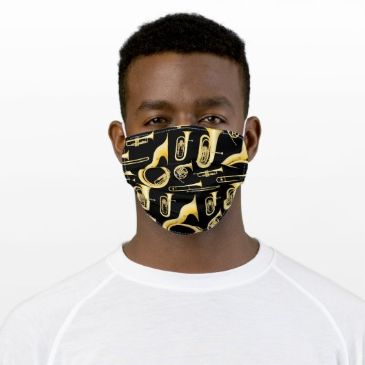 Brass Music Instruments Band Teacher Adult Cloth Face Mask (Worn)