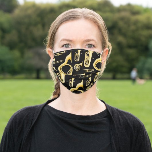 Brass Music Instruments Band Teacher Adult Cloth Face Mask (Outside)