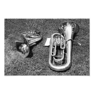 Brass musical instruments photo print