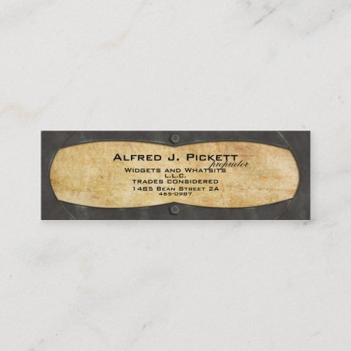 Customizable Brass Plate Frame Business Card Templates