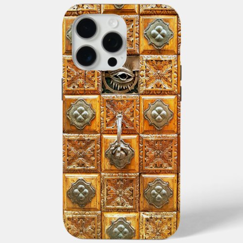 Brass Plated Ornate Carved Wood Door Venice Italy iPhone 15 Pro Max Case