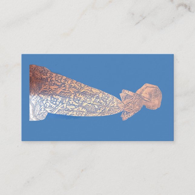 Brass rubbing medieval lady business card (Front)