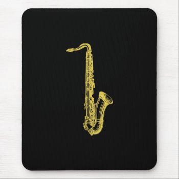 Brass Sax Mouse Pad by chmayer at Zazzle
