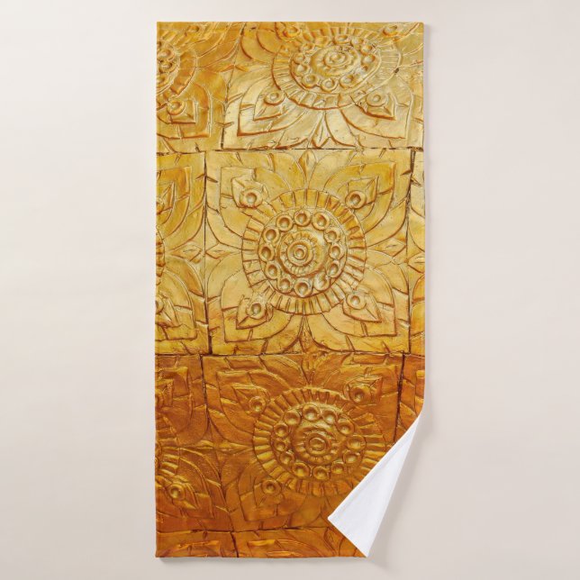 Brass square with patternabstract, art, graphic de bath towel (Bath Towel)