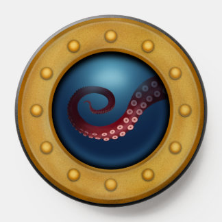 Brass Submarine Port Hole Deep Sea Octopus PopSocket