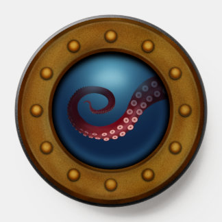 Brass Submarine Port Hole Deep Sea Squid Tentacle PopSocket