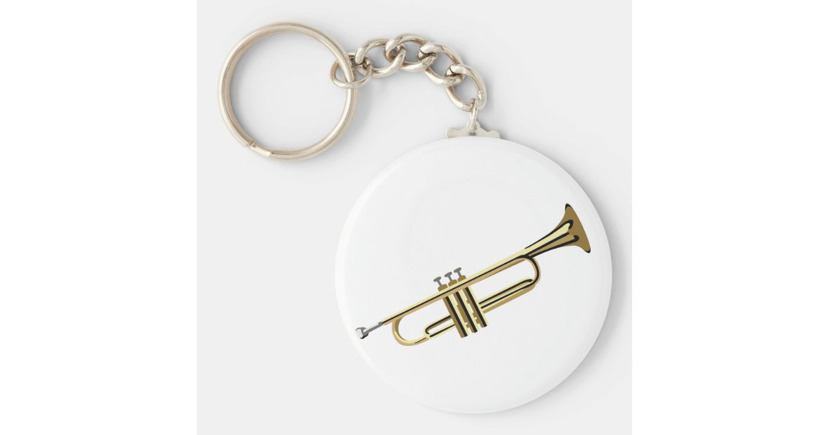 Brass Trumpet Keychain