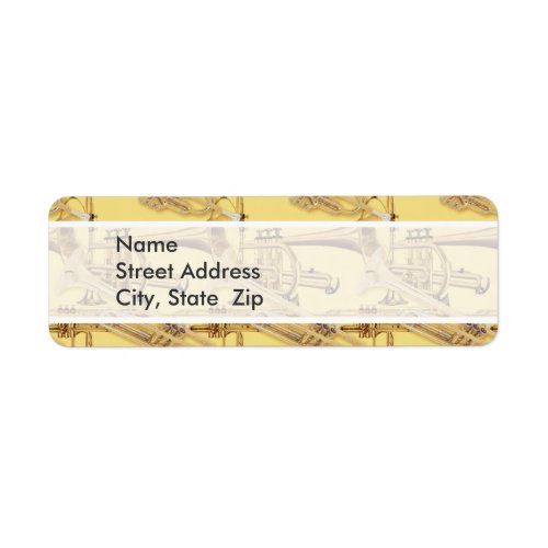 Brass Trumpet Pattern Label