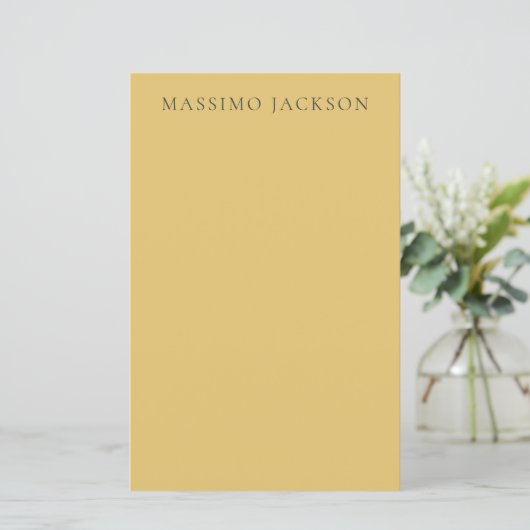 Brass Yellow Minimalist Plain Modern Aesthetic (Standing Front)