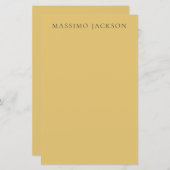 Brass Yellow Minimalist Plain Modern Aesthetic (Front/Back)