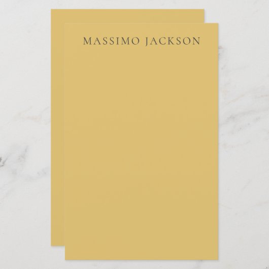 Brass Yellow Minimalist Plain Modern Aesthetic (Front/Back)