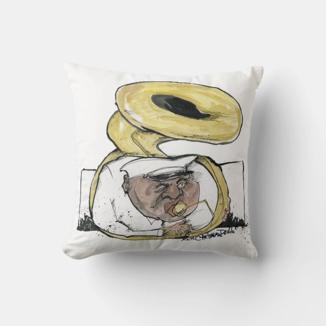 brassman from new orleans throw pillow (Front)