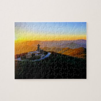 Brasstown Bald Observation Tower At Sunrise Jigsaw Puzzle by jaymschulz at Zazzle