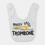 Brassy Sassy Trombone Baby Bib