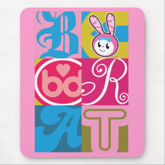 BRAT BUNNY - Blocks Mouse Pad