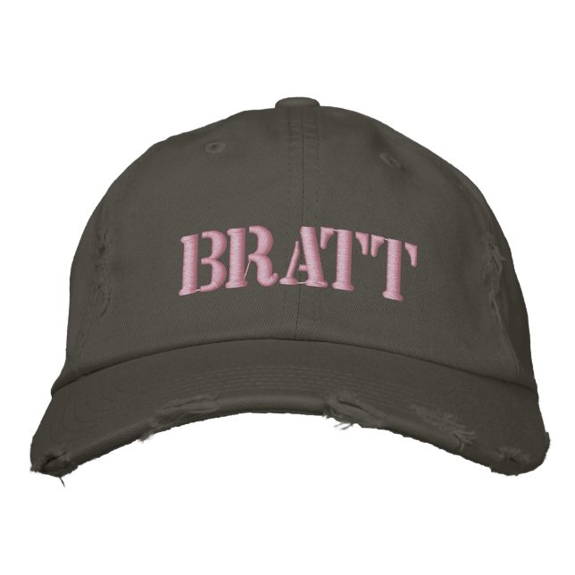 Brat Embroidered Baseball Hat (Front)