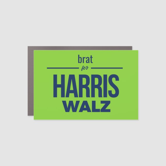 brat for Harris Walz Car Magnet (Front)