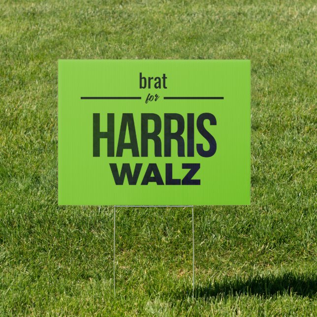 brat for Harris Walz Sign (Insitu)