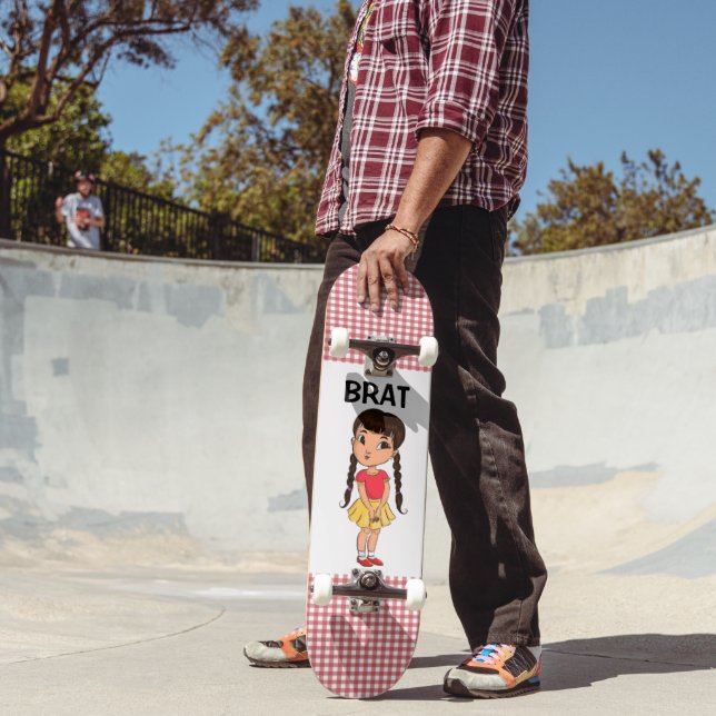 BRAT GOTHIC GIRL BRAIDS GIRLS Skateboard (Outdoor 2)