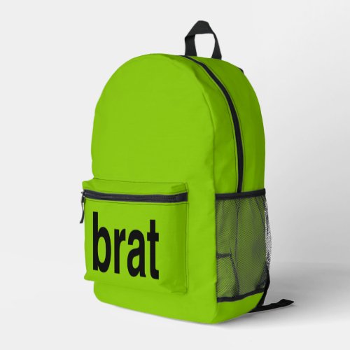 Brat Green Printed Backpack