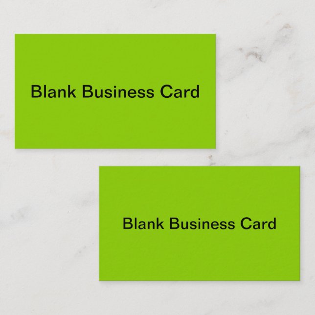 Brat Green Solid Color Business Card (Front/Back)