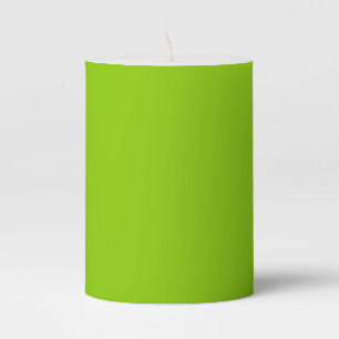 Brat Green Solid Color Pillar Candle