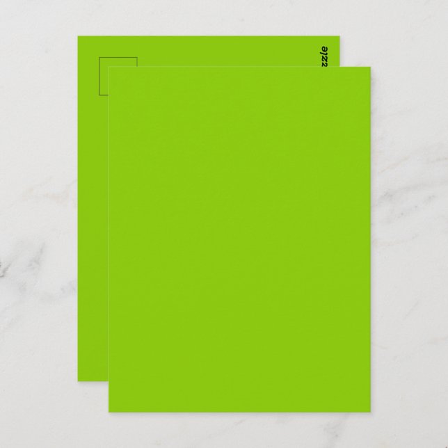 Brat Green Solid Color Postcard (Front/Back)