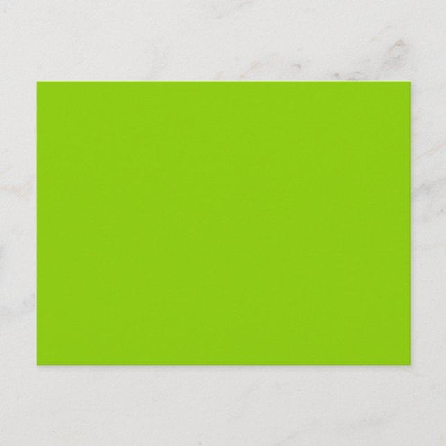Brat Green Solid Color Postcard (Front)