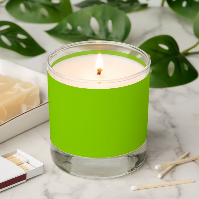Brat Green Solid Color Scented Candle (Lit)