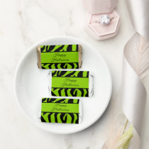 Brat green Zebra print Hershey's Miniatures