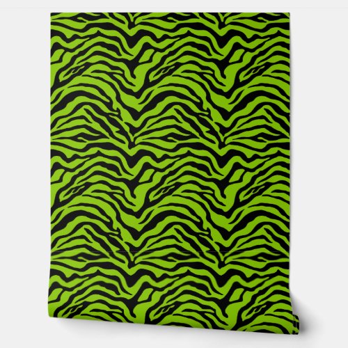 Brat green Zebra print Wallpaper