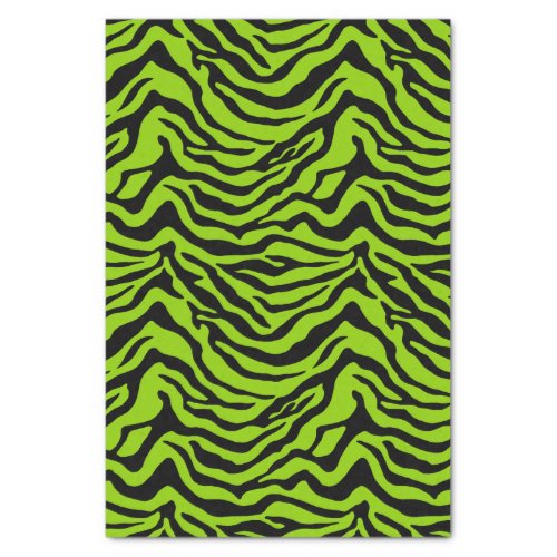 Brat green zebra stripe tissue paper